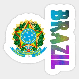 Brazil Coat of Arms Design Sticker